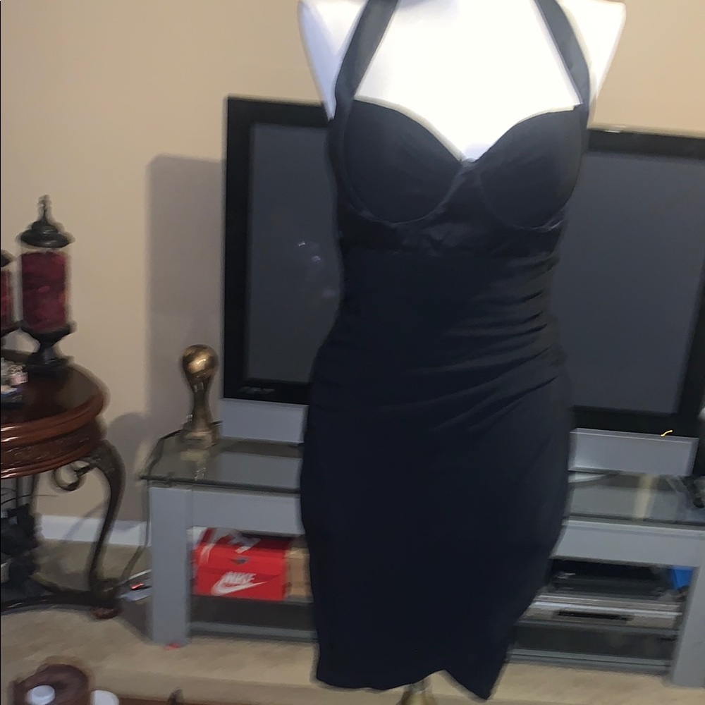 Black Halter Bodycon Dress